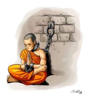 tibet - Monk láncban rajz