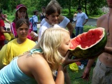 Girl with melon