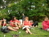 guitarist guy on canoeing trip